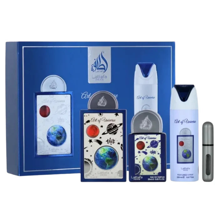 Art Of Universe Lattafa Estuche 100ML + 20ML + Body spray 200ML + perfumero