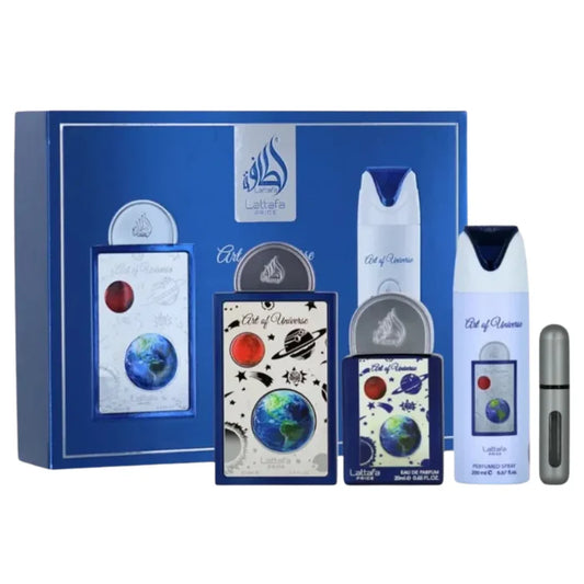 Art Of Universe Lattafa Estuche 100ML + 20ML + Body spray 200ML + perfumero