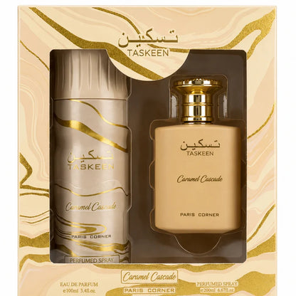 Taskeen Caramel Cascade PARIS CORNER 100ML EDP + 200ML BODY SPRAY
