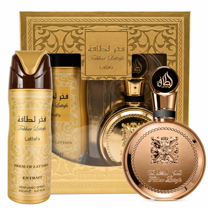 Fakhar Gold Lattafa EDP 100ML + 200ML BODY SPRAY