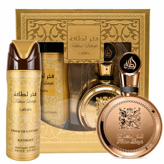 Fakhar Gold Lattafa EDP 100ML + 200ML BODY SPRAY